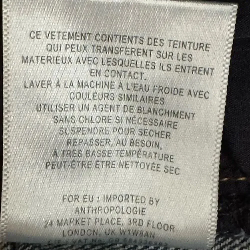 Anthropologie  Pilcro and the Letterhead Script Blue Denim Jeans SZ 26 #1990 - Picture 10 of 14